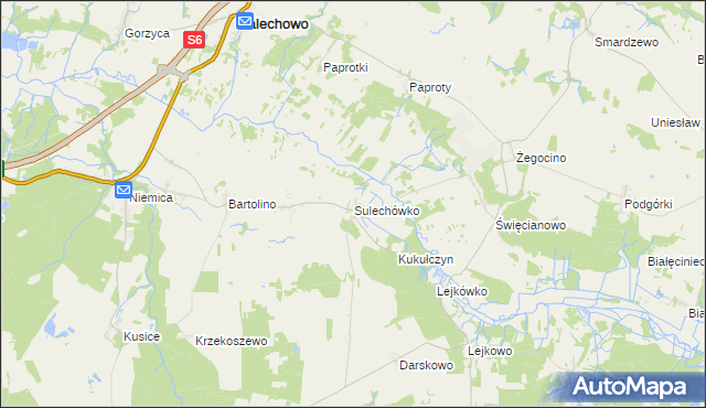 mapa Sulechówko, Sulechówko na mapie Targeo