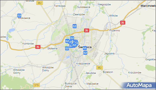 mapa Świdnicy, Świdnica na mapie Targeo