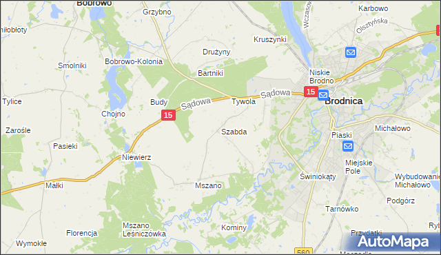 mapa Szabda, Szabda na mapie Targeo