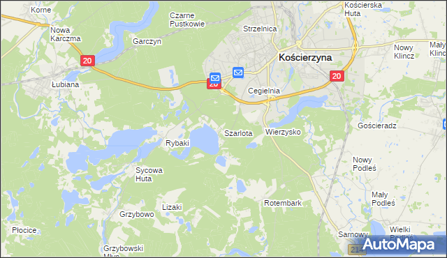 mapa Szarlota, Szarlota na mapie Targeo