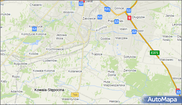 mapa Trablice, Trablice na mapie Targeo