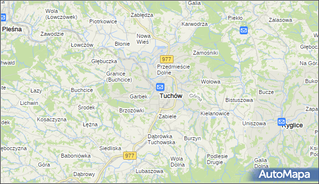 mapa Tuchów, Tuchów na mapie Targeo