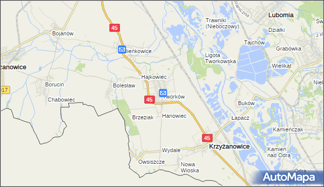 mapa Tworków, Tworków na mapie Targeo