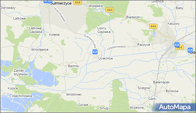 mapa Uciechów gmina Odolanów, Uciechów gmina Odolanów na mapie Targeo