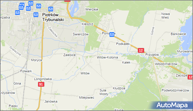 mapa Witów-Kolonia, Witów-Kolonia na mapie Targeo