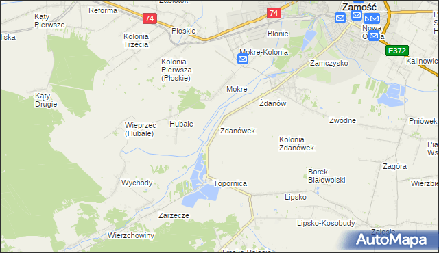 mapa Żdanówek, Żdanówek na mapie Targeo