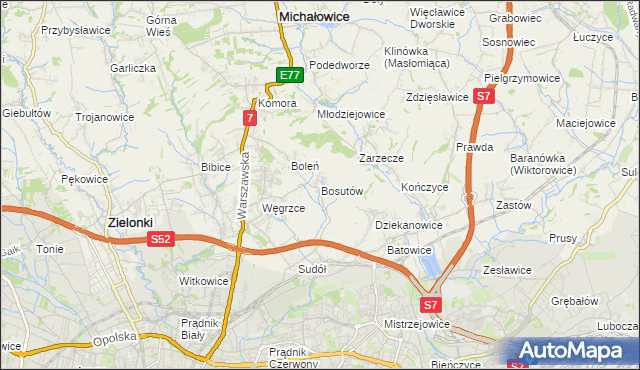 mapa Bosutów, Bosutów na mapie Targeo