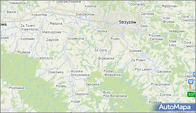 mapa Brzeżanka, Brzeżanka na mapie Targeo