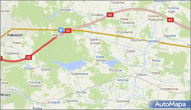 mapa Nowe Groszki, Nowe Groszki na mapie Targeo