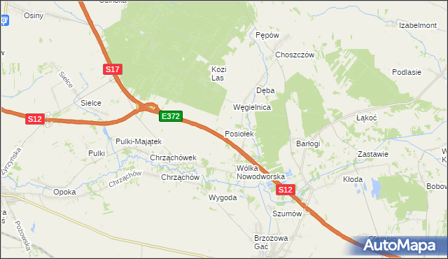 mapa Posiołek, Posiołek na mapie Targeo