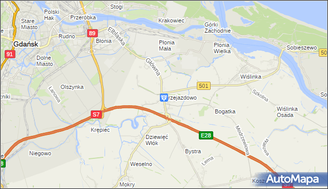 mapa Przejazdowo, Przejazdowo na mapie Targeo