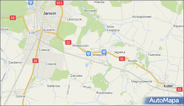 mapa Witaszyce, Witaszyce na mapie Targeo