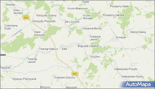 mapa Bogusze-Litewka, Bogusze-Litewka na mapie Targeo