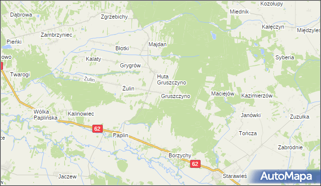 mapa Gruszczyno, Gruszczyno na mapie Targeo