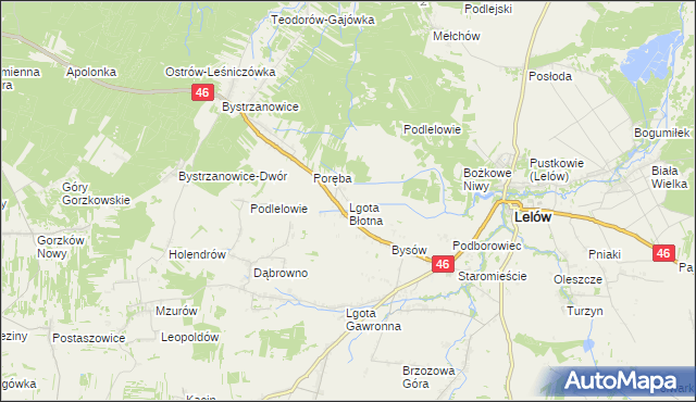 mapa Lgota Błotna, Lgota Błotna na mapie Targeo