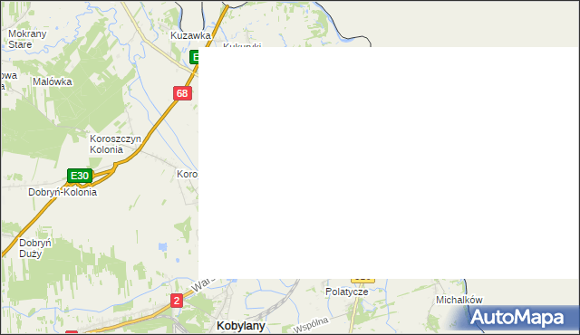 mapa Łobaczew Duży, Łobaczew Duży na mapie Targeo