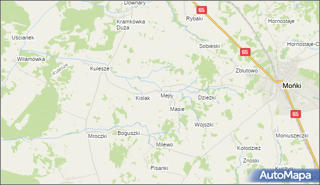 mapa Mejły, Mejły na mapie Targeo