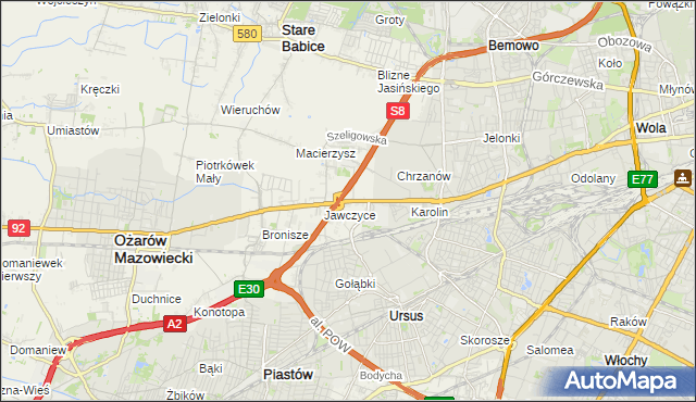 mapa Mory gmina Ożarów Mazowiecki, Mory gmina Ożarów Mazowiecki na mapie Targeo
