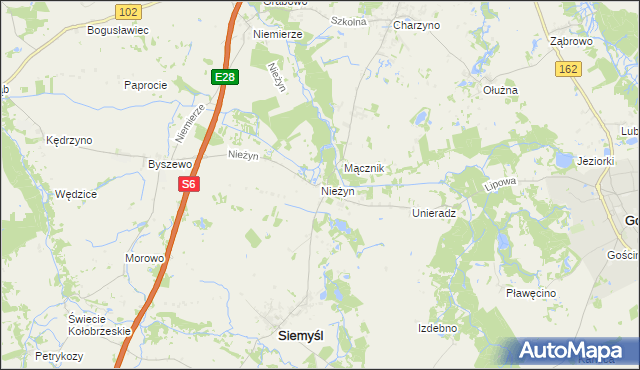 mapa Nieżyn, Nieżyn na mapie Targeo