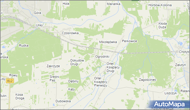 mapa Ogrodniki gmina Biała Podlaska, Ogrodniki gmina Biała Podlaska na mapie Targeo