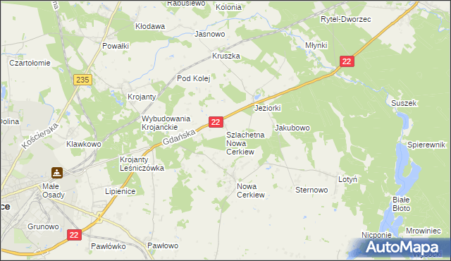 mapa Szlachetna Nowa Cerkiew, Szlachetna Nowa Cerkiew na mapie Targeo