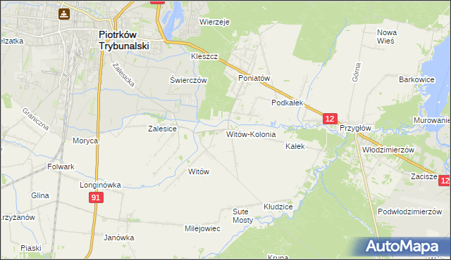 mapa Witów-Kolonia, Witów-Kolonia na mapie Targeo