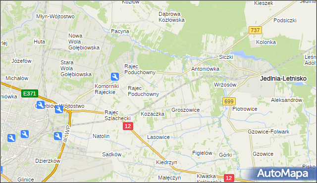 mapa Dawidów gmina Jedlnia-Letnisko, Dawidów gmina Jedlnia-Letnisko na mapie Targeo