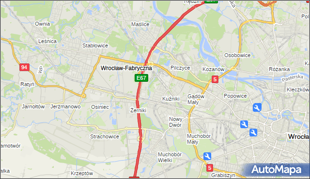 mapa Fabryczna, Fabryczna na mapie Targeo