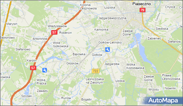 mapa Gołków, Gołków na mapie Targeo