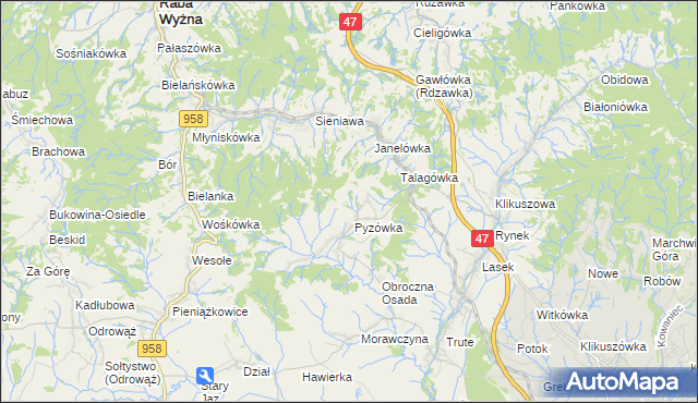 mapa Grapa, Grapa na mapie Targeo