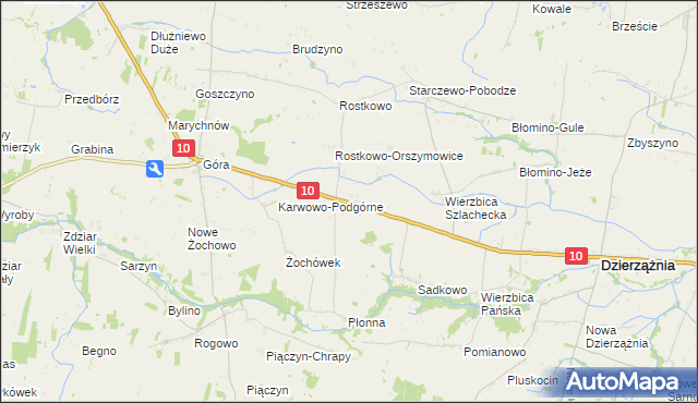 mapa Krzywanice gmina Staroźreby, Krzywanice gmina Staroźreby na mapie Targeo