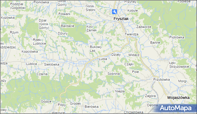 mapa Lubla, Lubla na mapie Targeo