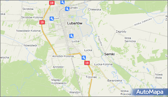 mapa Łucka, Łucka na mapie Targeo