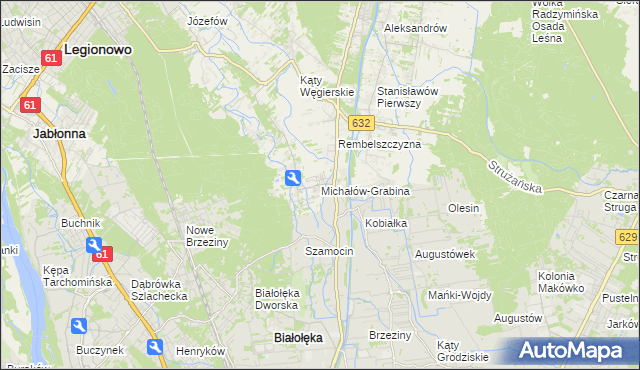 mapa Michałów-Grabina, Michałów-Grabina na mapie Targeo