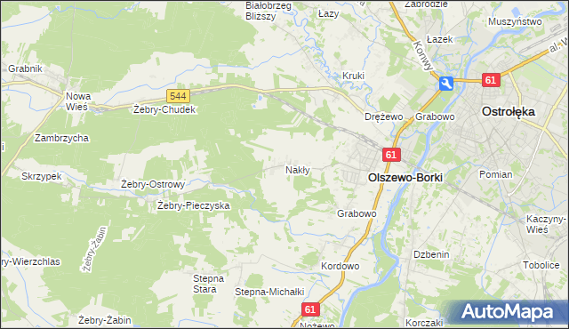 mapa Nakły, Nakły na mapie Targeo