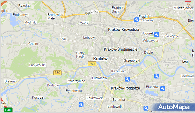 mapa Nowy Świat gmina Kraków, Nowy Świat gmina Kraków na mapie Targeo