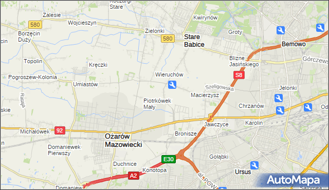 mapa Piotrkówek Duży, Piotrkówek Duży na mapie Targeo