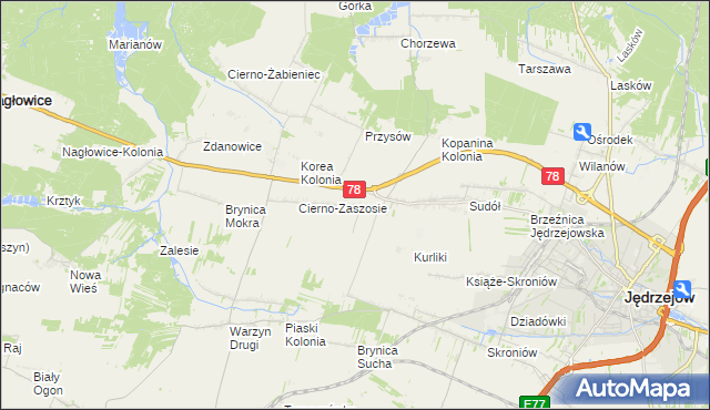 mapa Prząsław, Prząsław na mapie Targeo