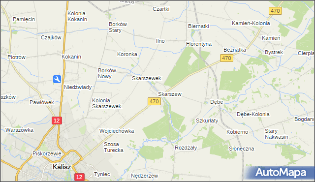 mapa Skarszew, Skarszew na mapie Targeo