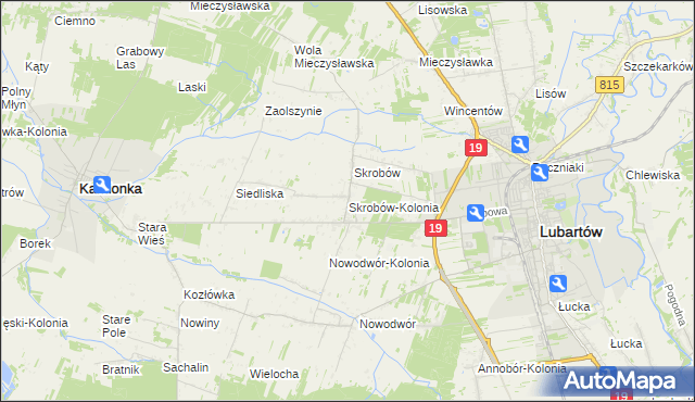 mapa Skrobów-Kolonia, Skrobów-Kolonia na mapie Targeo