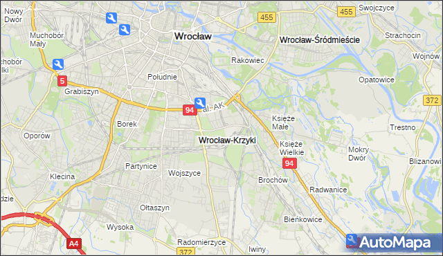 mapa Tarnogaj, Tarnogaj na mapie Targeo