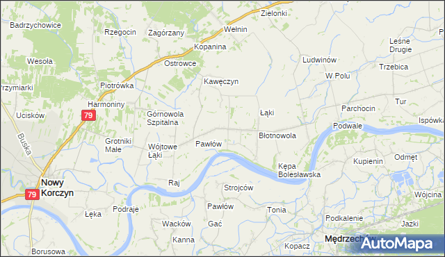mapa Brzostków, Brzostków na mapie Targeo