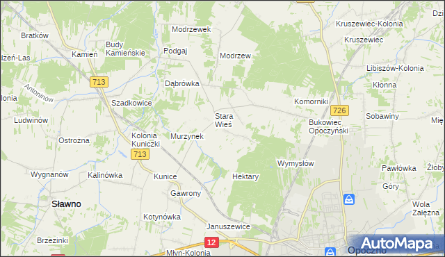 mapa Brzustówek, Brzustówek na mapie Targeo