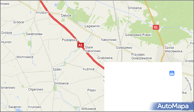 mapa Grabówka gmina Choceń, Grabówka gmina Choceń na mapie Targeo