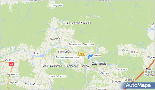 mapa Jasiów, Jasiów na mapie Targeo