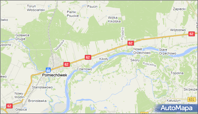 mapa Kikoły, Kikoły na mapie Targeo
