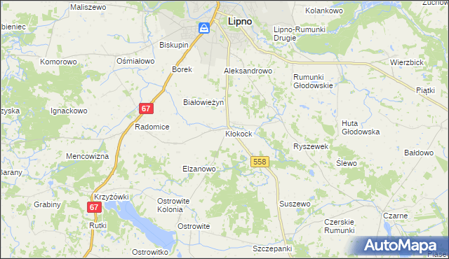 mapa Kłokock, Kłokock na mapie Targeo