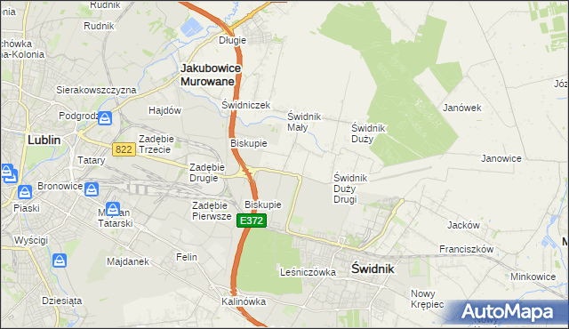 mapa Kolonia Świdnik Mały, Kolonia Świdnik Mały na mapie Targeo