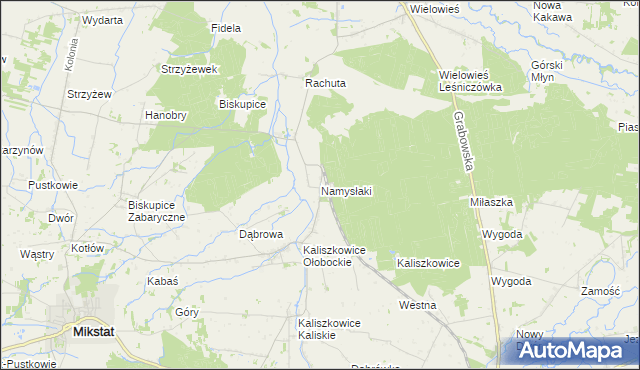 mapa Namysłaki, Namysłaki na mapie Targeo