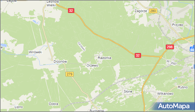 mapa Radomia, Radomia na mapie Targeo